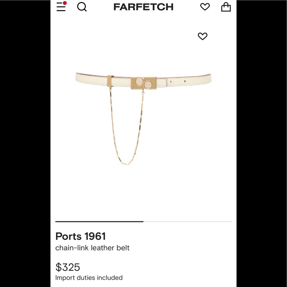 Ports 1961 chain link leather belt